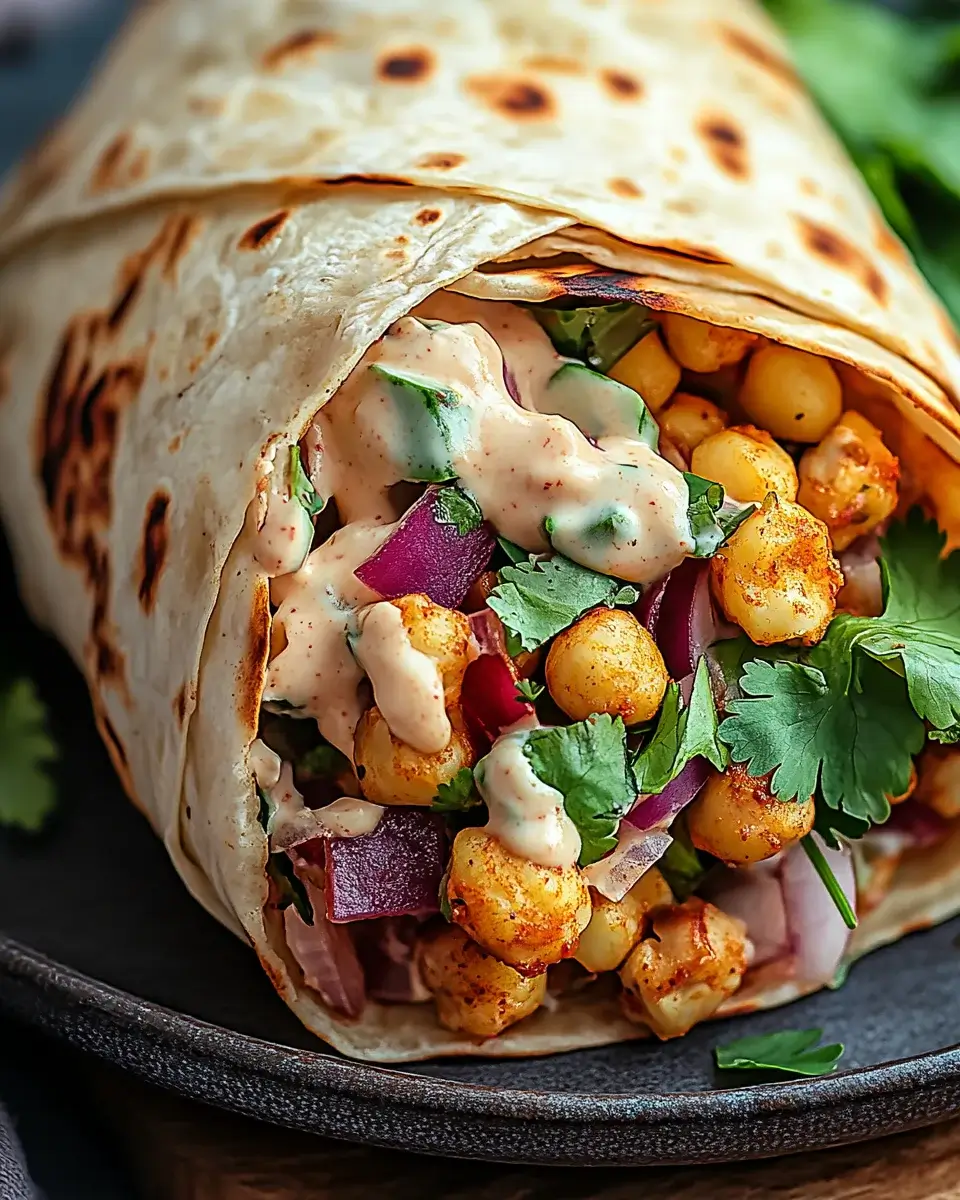 Würziger Kichererbsen-Blumenkohl-Wrap: Einfach lecker!