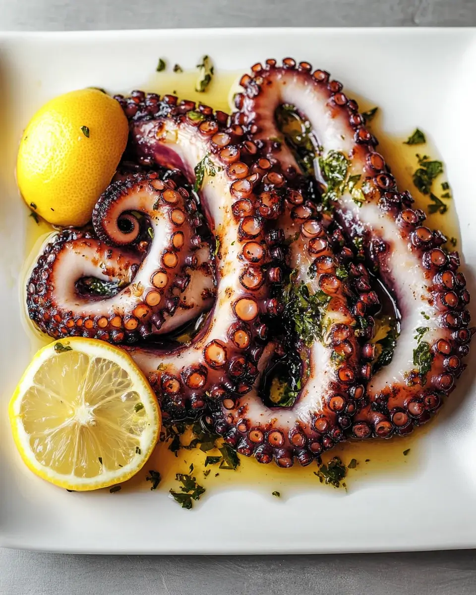 Gegrillter Oktopus mit Zitronen-Knoblauch-Marinade gelingt perfekt!