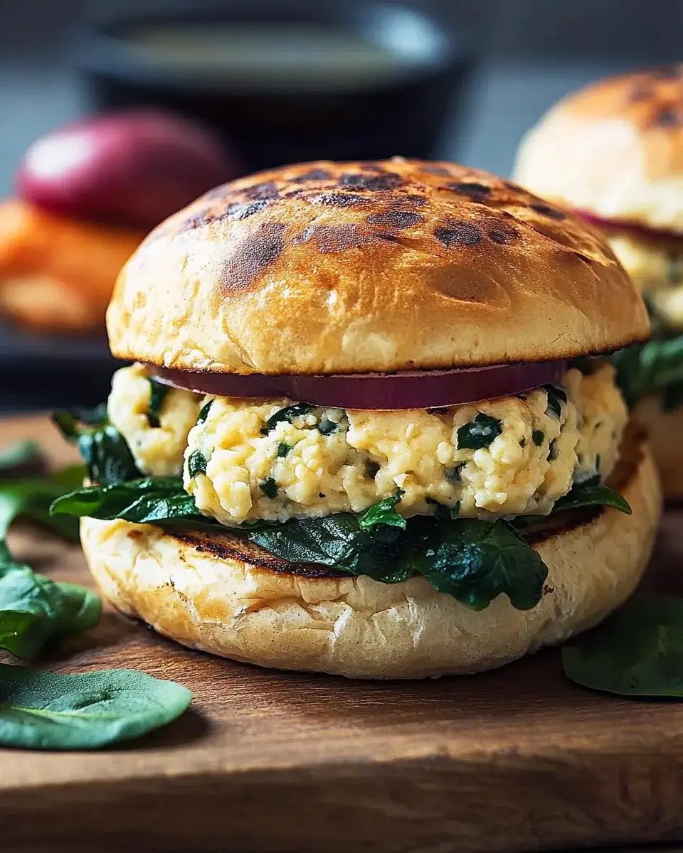 Käse-Spinat-Hühnchenburger: Lecker und einfach selbst gemacht!
